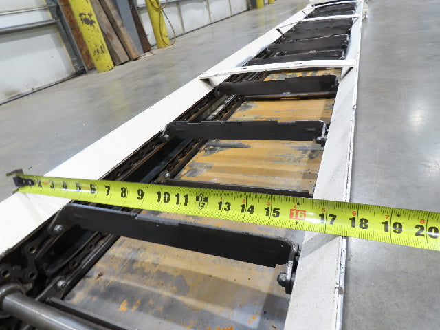Hennig 21' Incline Chip Conveyor 14"W Scraper Chain 15' 2" Infeed 62"Discharge