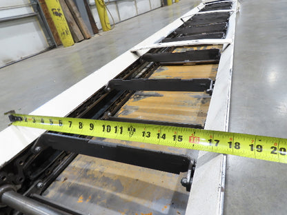 Hennig 21' Incline Chip Conveyor 14"W Scraper Chain 15' 2" Infeed 62"Discharge