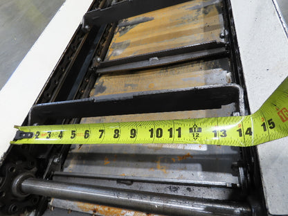 Hennig 21' Incline Chip Conveyor 14"W Scraper Chain 15' 2" Infeed 62"Discharge