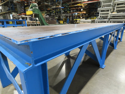 1/4" Top Steel Fabrication Welding Layout Table Work Bench 11' 4"L 30"D 25"H