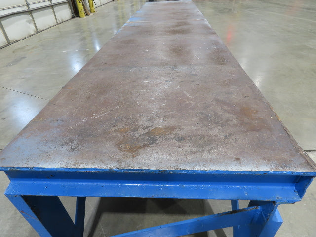 1/4" Top Steel Fabrication Welding Layout Table Work Bench 11' 4"L 30"D 25"H