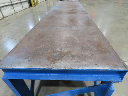 1/4" Top Steel Fabrication Welding Layout Table Work Bench 11' 4"L 30"D 25"H