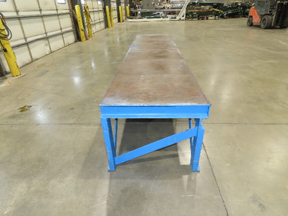 1/4" Top Steel Fabrication Welding Layout Table Work Bench 11' 4"L 30"D 25"H