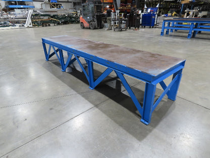 1/4" Top Steel Fabrication Welding Layout Table Work Bench 11' 4"L 30"D 25"H