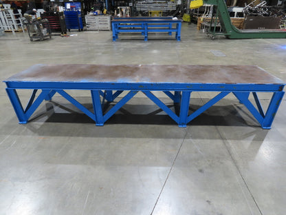 1/4" Top Steel Fabrication Welding Layout Table Work Bench 11' 4"L 30"D 25"H