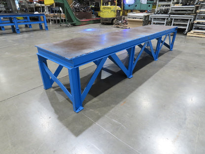 1/4" Top Steel Fabrication Welding Layout Table Work Bench 11' 4"L 30"D 25"H