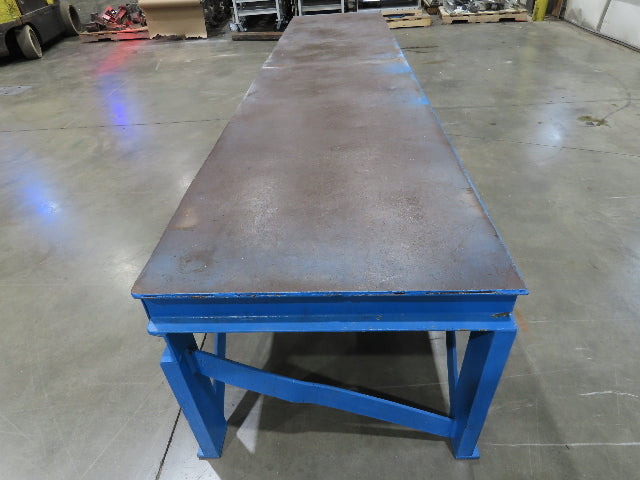 1/4" Top Steel Fabrication Welding Layout Table Work Bench 11' 4"L 30"D 25"H