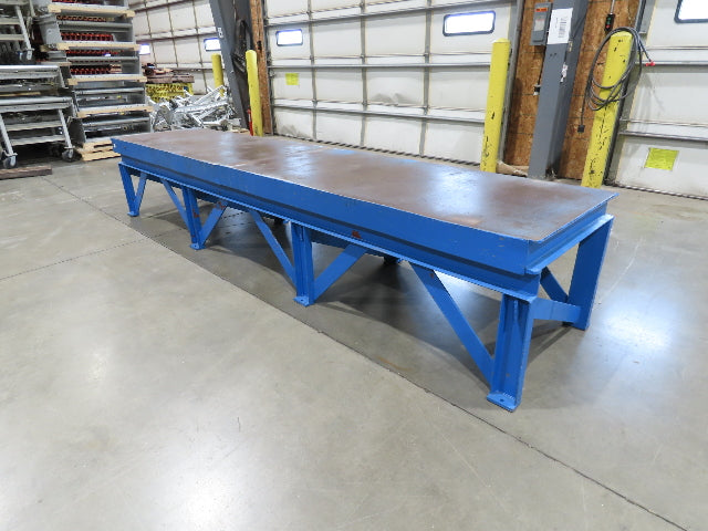 1/4" Top Steel Fabrication Welding Layout Table Work Bench 11' 4"L 30"D 25"H