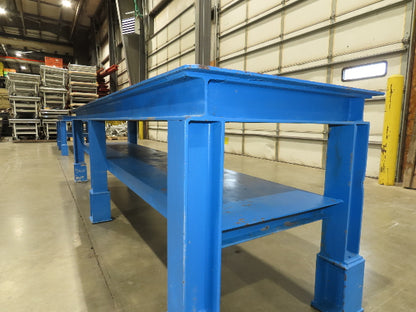5/16" Top Steel Fabrication Welding Layout Table Work Bench 10' 2"L 31"D 33"H