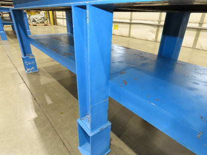 5/16" Top Steel Fabrication Welding Layout Table Work Bench 10' 2"L 31"D 33"H