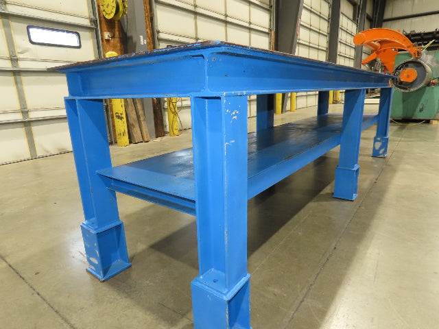 5/16" Top Steel Fabrication Welding Layout Table Work Bench 10' 2"L 31"D 33"H