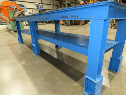 5/16" Top Steel Fabrication Welding Layout Table Work Bench 10' 2"L 31"D 33"H