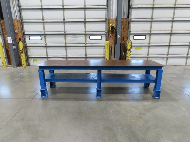5/16" Top Steel Fabrication Welding Layout Table Work Bench 10' 2"L 31"D 33"H