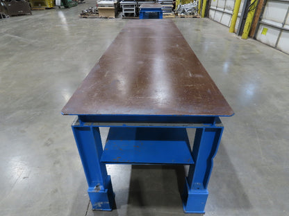 5/16" Top Steel Fabrication Welding Layout Table Work Bench 10' 2"L 31"D 33"H