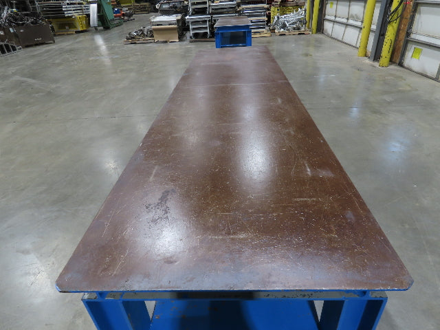 5/16" Top Steel Fabrication Welding Layout Table Work Bench 10' 2"L 31"D 33"H
