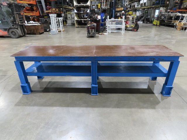 5/16" Top Steel Fabrication Welding Layout Table Work Bench 10' 2"L 31"D 33"H