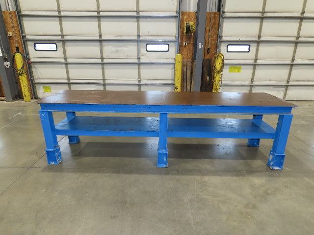 5/16" Top Steel Fabrication Welding Layout Table Work Bench 10' 2"L 31"D 33"H