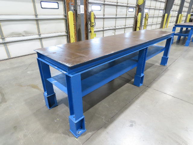 5/16" Top Steel Fabrication Welding Layout Table Work Bench 10'L 31"D 33"H