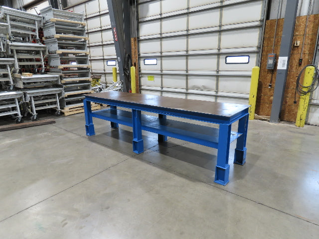 5/16" Top Steel Fabrication Welding Layout Table Work Bench 10'L 31"D 33"H