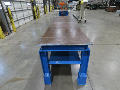 5/16" Top Steel Fabrication Welding Layout Table Work Bench 10'L 31"D 33"H