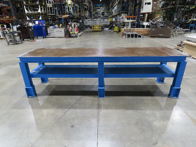 5/16" Top Steel Fabrication Welding Layout Table Work Bench 10'L 31"D 33"H