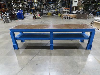5/16" Top Steel Fabrication Welding Layout Table Work Bench 10'L 31"D 33"H
