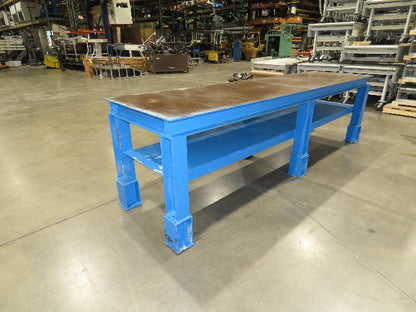 5/16" Top Steel Fabrication Welding Layout Table Work Bench 10'L 31"D 33"H