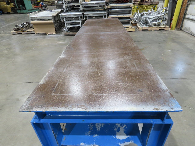 5/16" Top Steel Fabrication Welding Layout Table Work Bench 10'L 31"D 33"H