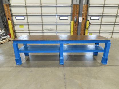 5/16" Top Steel Fabrication Welding Layout Table Work Bench 10'L 31"D 33"H