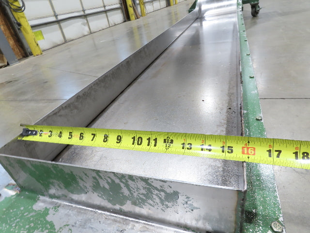 Livonia 20"W x 16' 10" Magnetic Incline Chip Conveyor 97" Infeed 12"Discharge