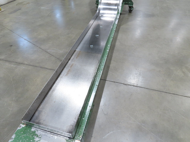 Livonia 20"W x 16' 10" Magnetic Incline Chip Conveyor 97" Infeed 12"Discharge