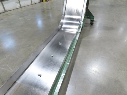 Livonia 20"W x 16' 10" Magnetic Incline Chip Conveyor 97" Infeed 12"Discharge