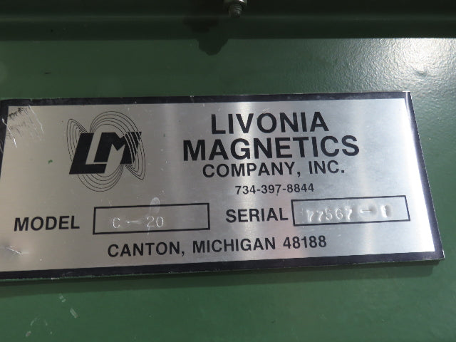 Livonia 20"W x 16' 10" Magnetic Incline Chip Conveyor 97" Infeed 12"Discharge