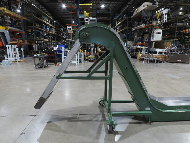 Livonia 20"W x 16' 10" Magnetic Incline Chip Conveyor 97" Infeed 12"Discharge