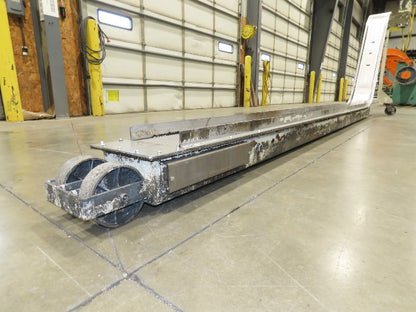 Livonia 11"W x 17' 6" Magnetic Incline Chip Conveyor 140" Infeed 50"Discharge