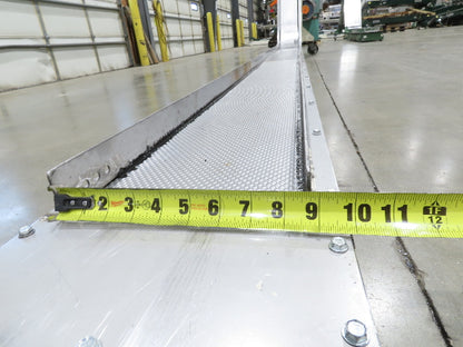 Livonia 11"W x 17' 6" Magnetic Incline Chip Conveyor 140" Infeed 50"Discharge