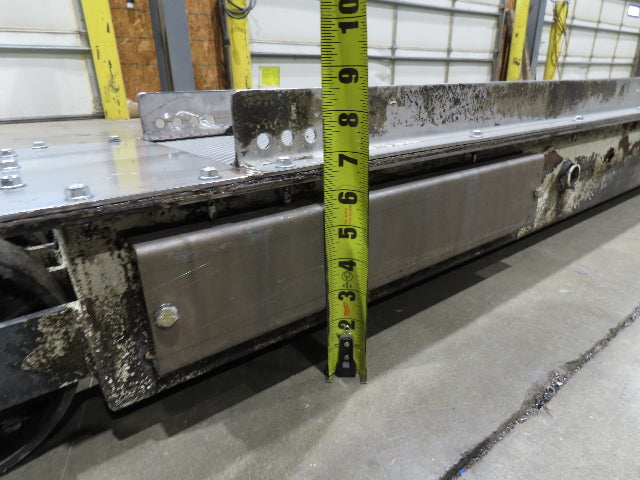 Livonia 11"W x 17' 6" Magnetic Incline Chip Conveyor 140" Infeed 50"Discharge