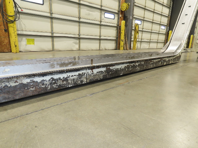 Livonia 11"W x 17' 6" Magnetic Incline Chip Conveyor 140" Infeed 50"Discharge