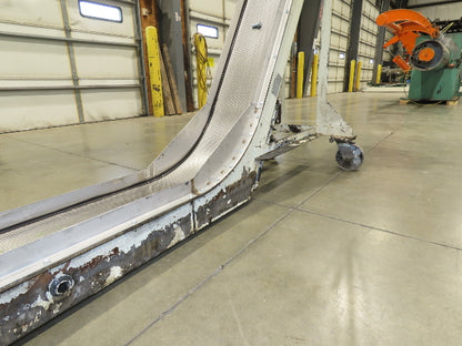 Livonia 11"W x 17' 6" Magnetic Incline Chip Conveyor 140" Infeed 50"Discharge