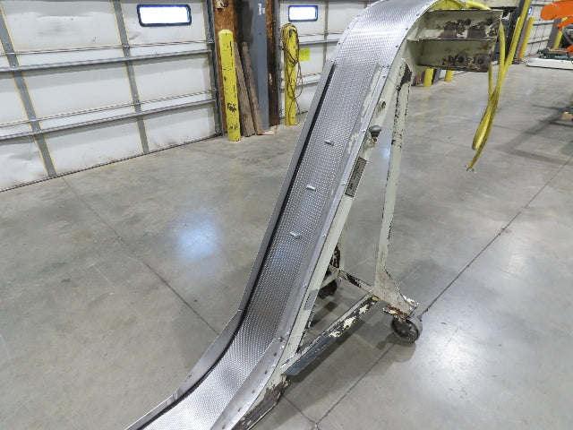 Livonia 11"W x 17' 6" Magnetic Incline Chip Conveyor 140" Infeed 50"Discharge