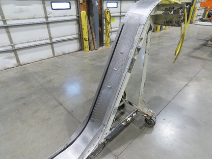 Livonia 11"W x 17' 6" Magnetic Incline Chip Conveyor 140" Infeed 50"Discharge