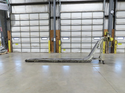 Livonia 11"W x 17' 6" Magnetic Incline Chip Conveyor 140" Infeed 50"Discharge
