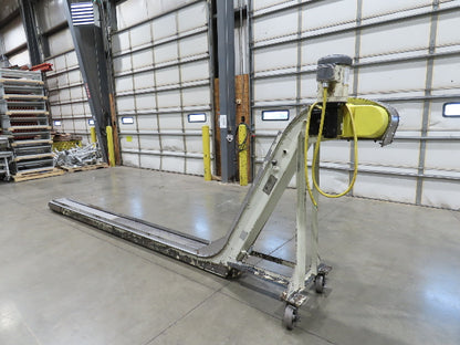 Livonia 11"W x 17' 6" Magnetic Incline Chip Conveyor 140" Infeed 50"Discharge