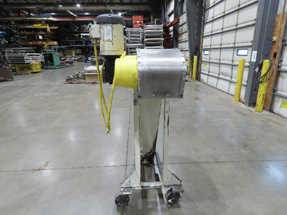 Livonia 11"W x 17' 6" Magnetic Incline Chip Conveyor 140" Infeed 50"Discharge