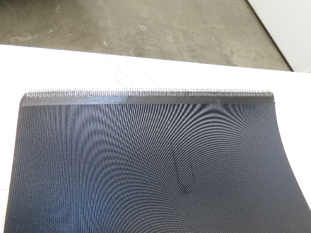 15.5"W x 120' Grooved Conveyor Belt 2-Ply Black Ribbed PVC Rubber Grip Top 120Ft