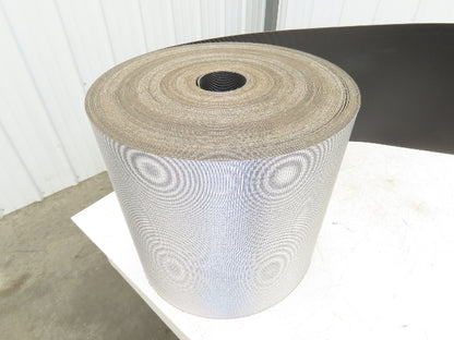 15.5"W x 160' Grooved Conveyor Belt 2-Ply Black Ribbed PVC Rubber Grip Top 160Ft