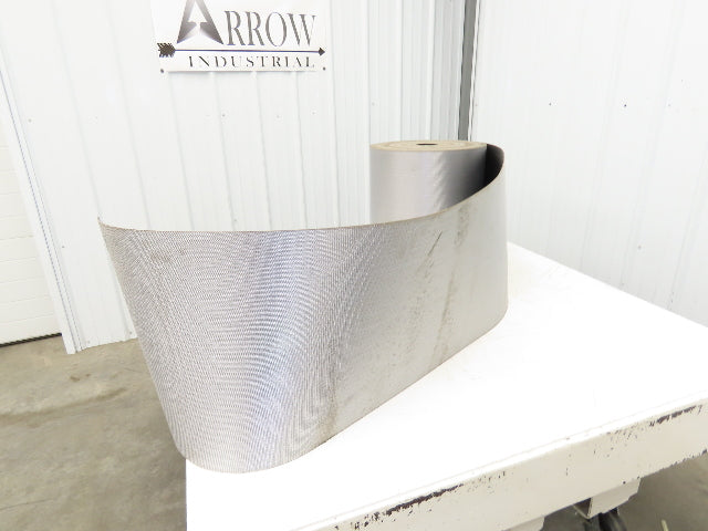 15.5"W x 160' Grooved Conveyor Belt 2-Ply Black Ribbed PVC Rubber Grip Top 160Ft