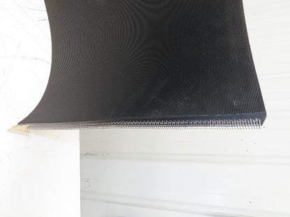 15.5"W x 286' Grooved Conveyor Belt 2-Ply Black Ribbed PVC Rubber Grip Top 286Ft