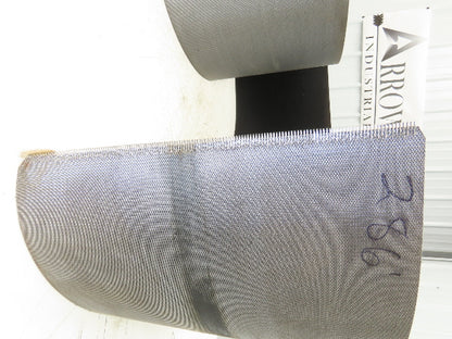 15.5"W x 286' Grooved Conveyor Belt 2-Ply Black Ribbed PVC Rubber Grip Top 286Ft