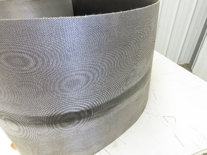 15.5"W x 286' Grooved Conveyor Belt 2-Ply Black Ribbed PVC Rubber Grip Top 286Ft